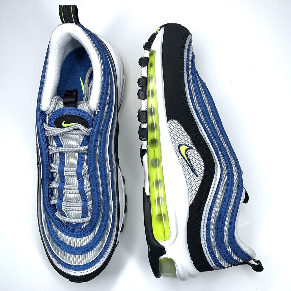 Nike Air Max 97 Women Shoes Size 6 Atlantic Blue Voltage Yellow DQ9131-400